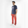 Picture of "THINK PINK"MAN CHECK CALANQUE KNEE PATCHES  DRAWSTRING ON WAIST AND BOTTOM IN COTTON GARMENT DYED