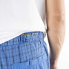 Picture of "THINK PINK"MAN CHECK CALANQUE KNEE PATCHES  DRAWSTRING ON WAIST AND BOTTOM IN COTTON GARMENT DYED