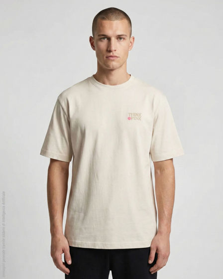 Picture of "THINK PINK" UNISEX SHORT SLEEVES T-SHIRT BACK PRINTED